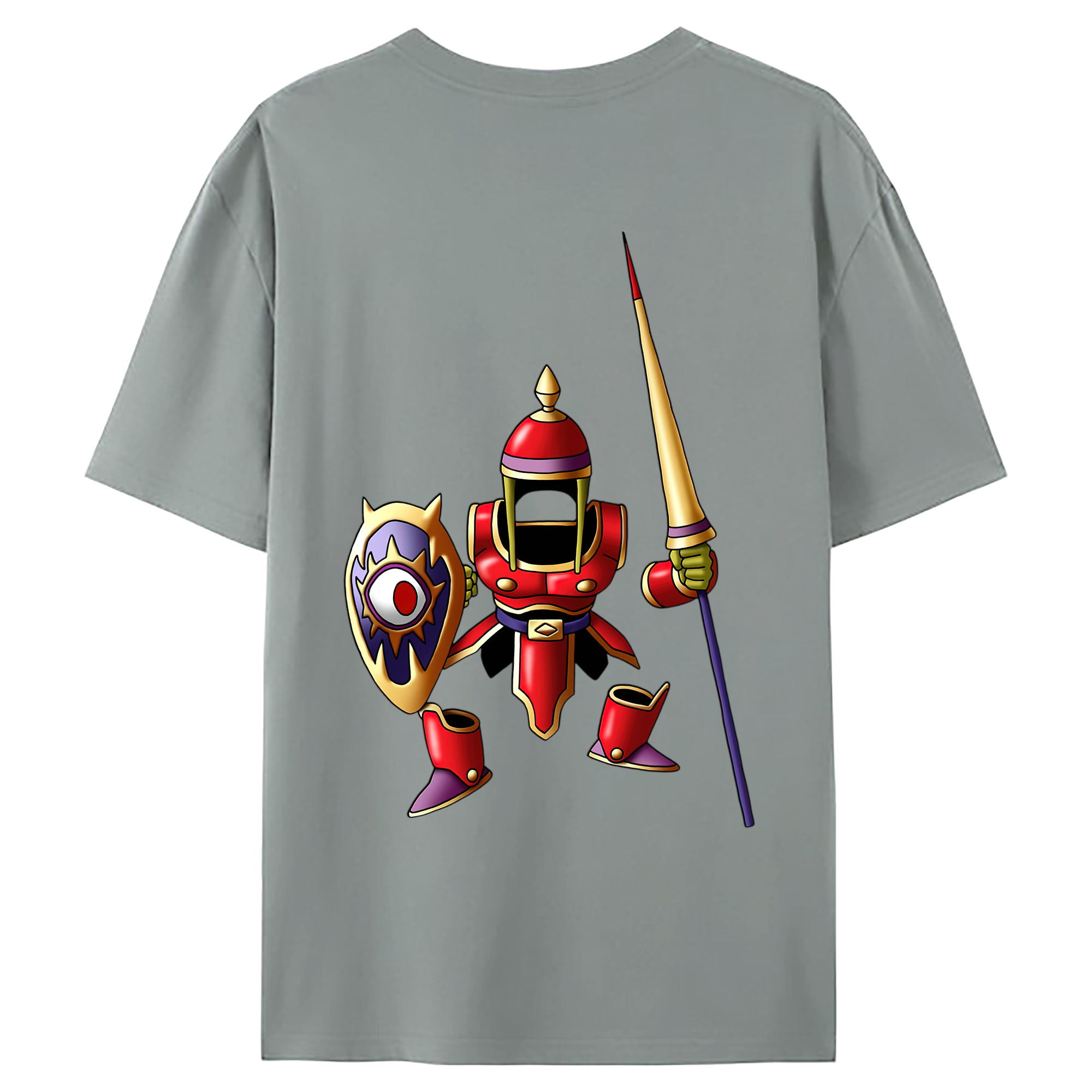 （画像用） ドラゴンクエスト Doragon Kuesuto Dragon Quest 綿100％ メンズ半袖Tシャツ（バックプリント） 通気性